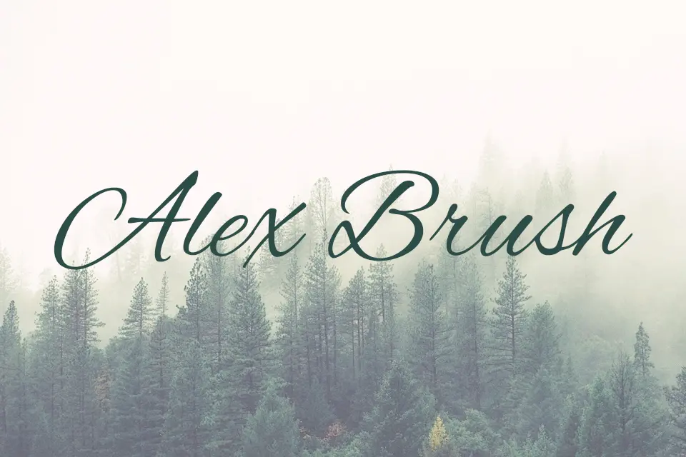 Alex Brush Font Family font önizleme