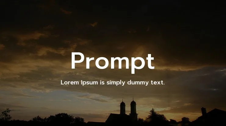 Prompt Font Family font önizleme