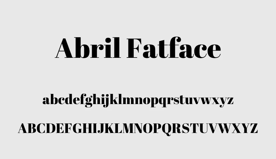 Abril Fatface Font font önizleme