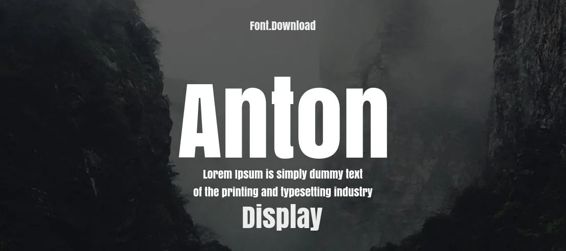 Anton Font Family font önizleme