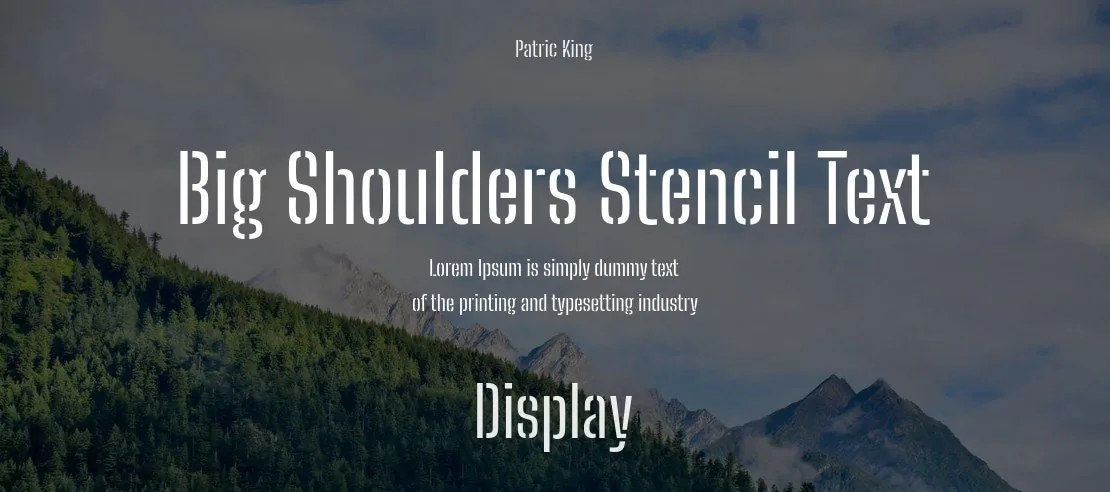 Big Shoulders Font Family font önizleme
