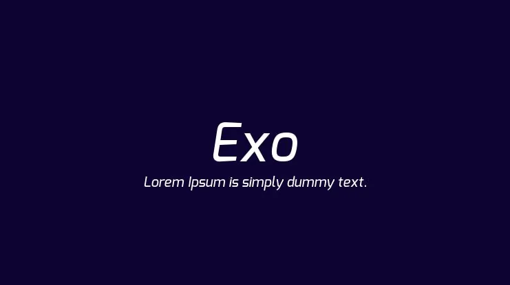 Exo Font Family font önizleme