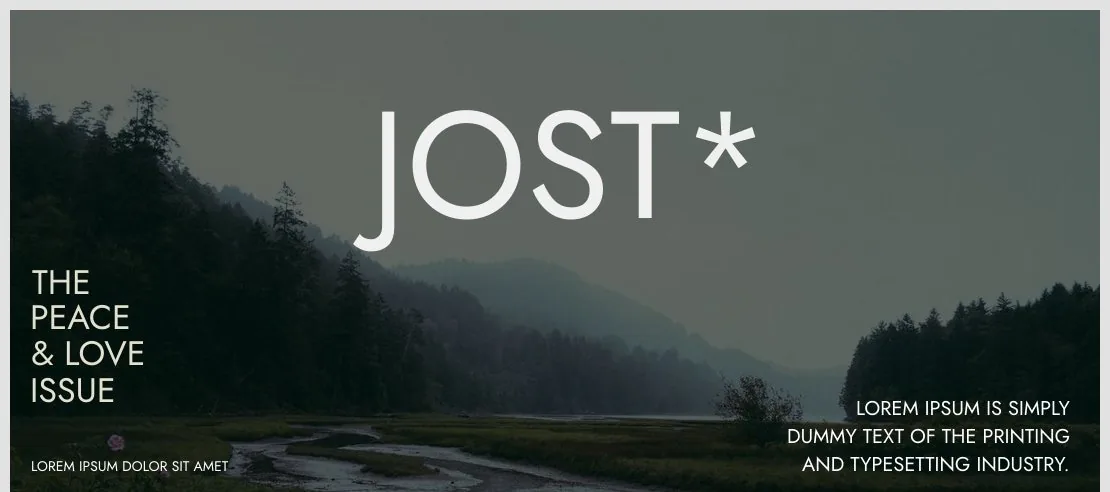 Jost Font Family font önizleme