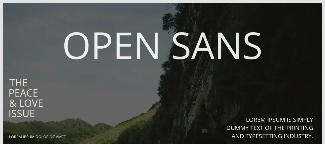 Open Sans Font Family font önizleme
