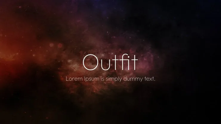 Outfit Font Family font önizleme