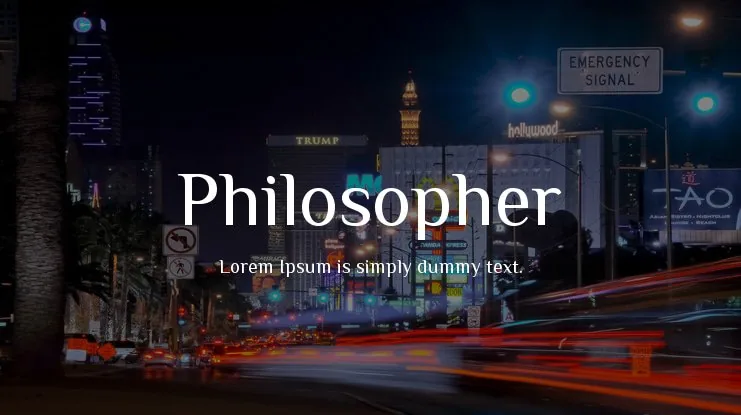 Philosopher Font Family font önizleme
