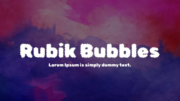 Rubik Bubbles Font Family font önizleme